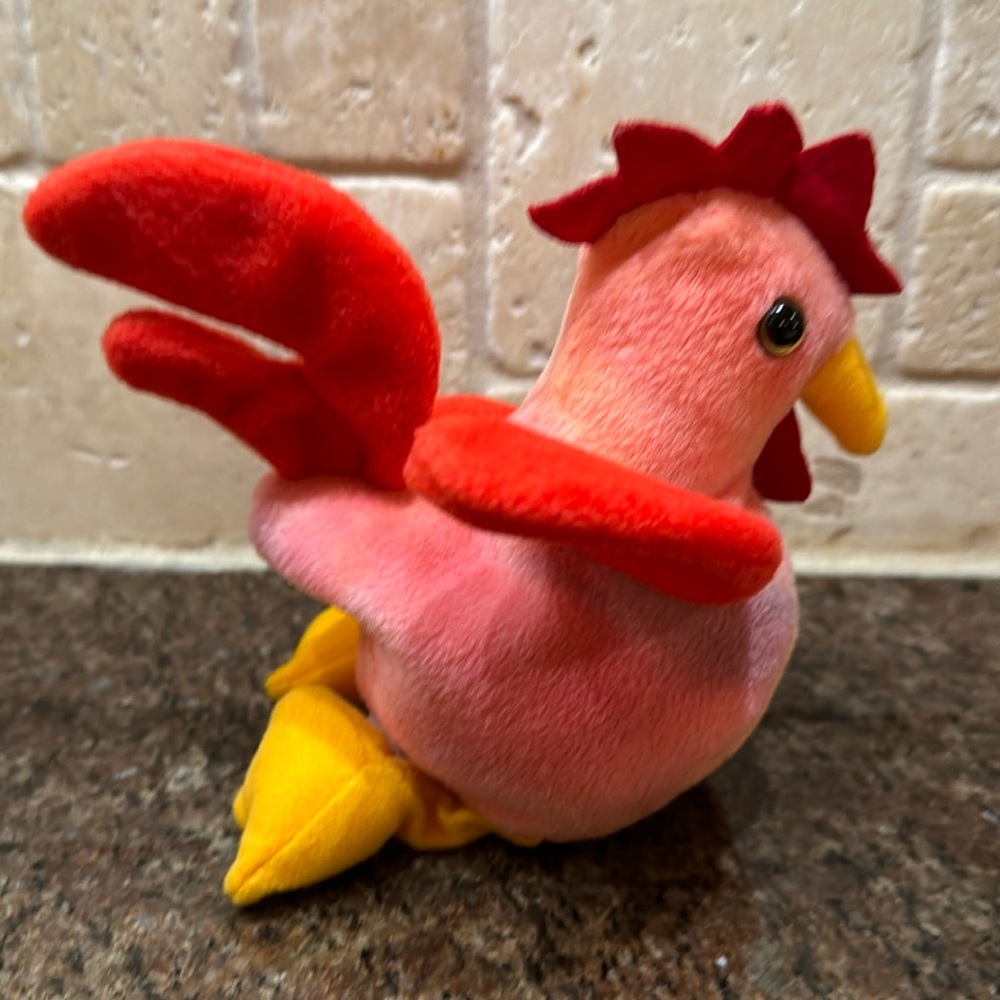 Ty Beanie Baby Strut The Rooster DOB March 8, 1996 - Picture 3 of 5
